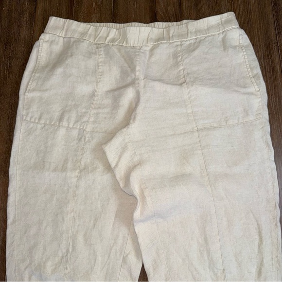 Eileen Fisher Organic Linen Lantern Pant XL Cream Ankle - Picture 7 of 13